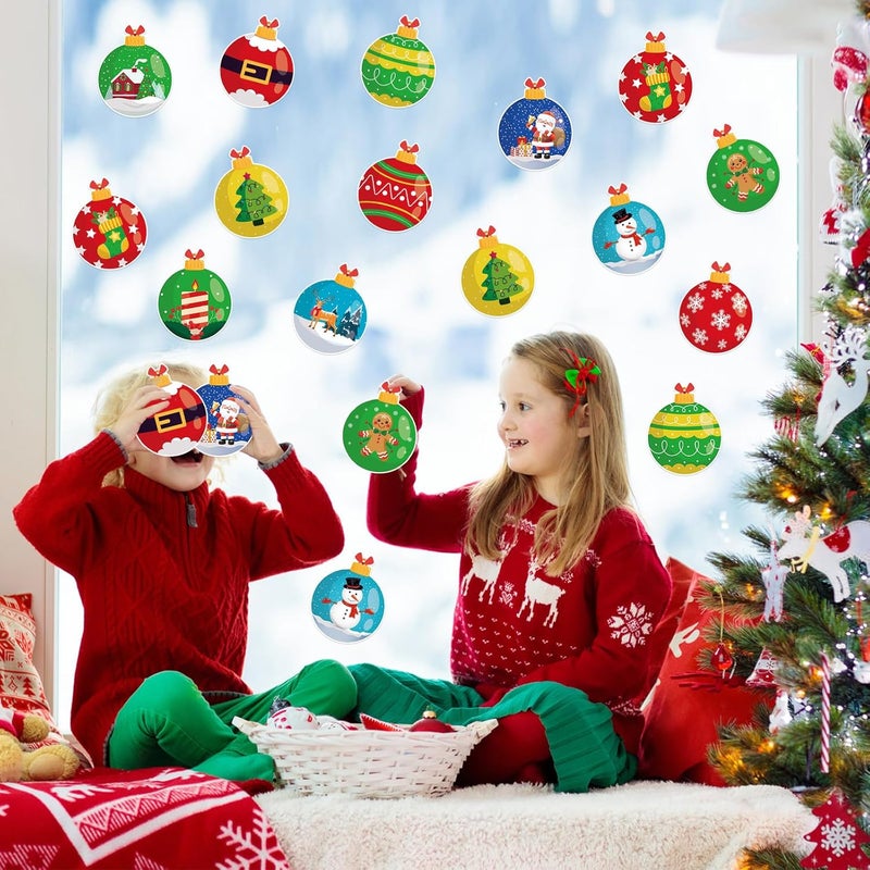 Machomby 48 Pcs Christmas Ball Cutouts, Cute Xmas Cutouts Balls Paper Cut-Outs Bulletin Board Decorations for Winter Xmas Home Office School Classroom Party Decor - Image 3